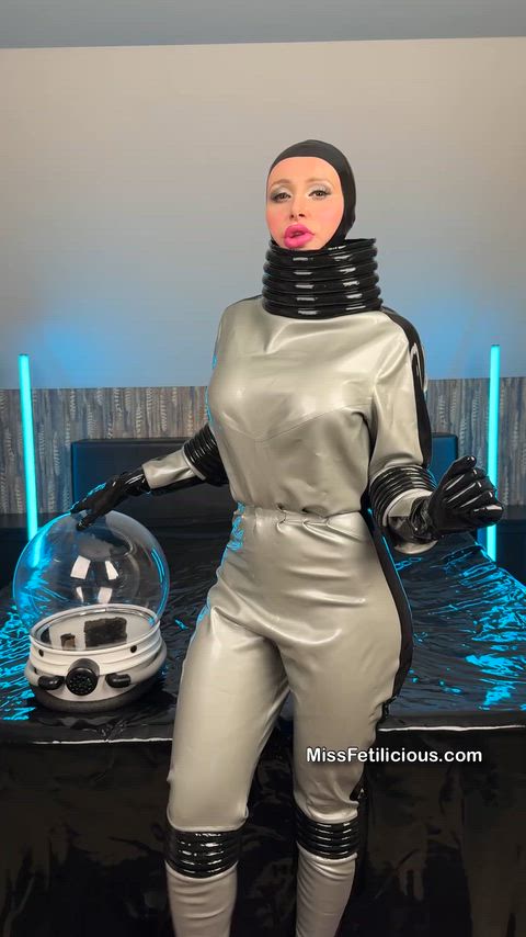 Femdom Fetish Goddess Kinky Latex Latex Gloves Mistress OnlyFans Rubber Solo Porn GIF by missfetilicious