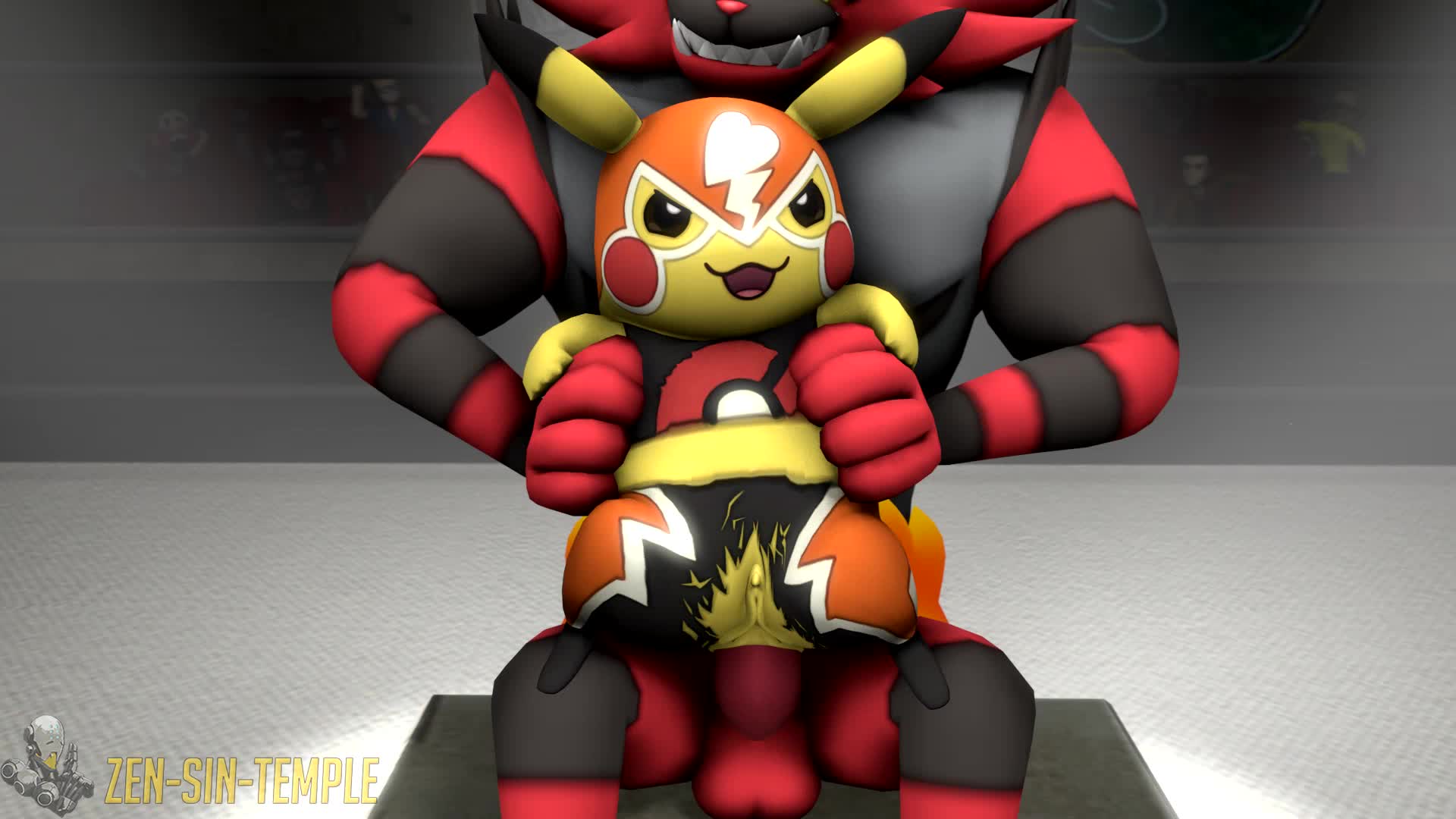 Pikachu Libre and Incineroar
