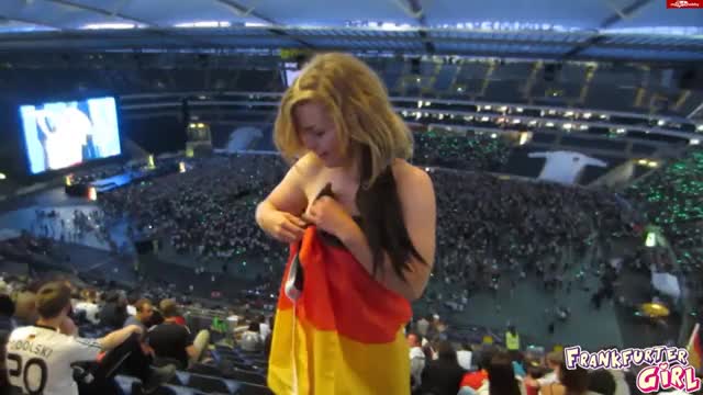 In a stadium