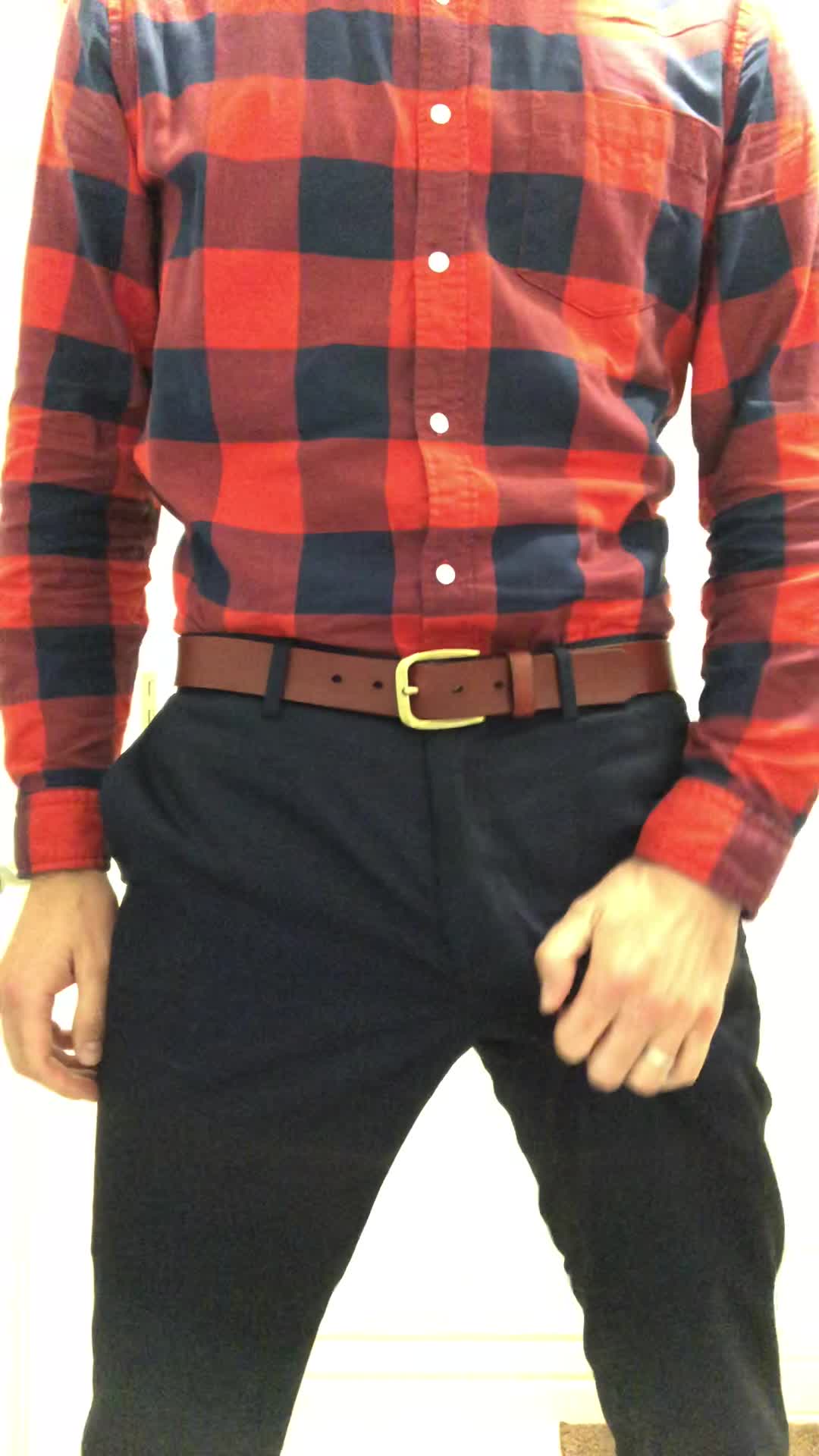 Pulling it out of my slacks