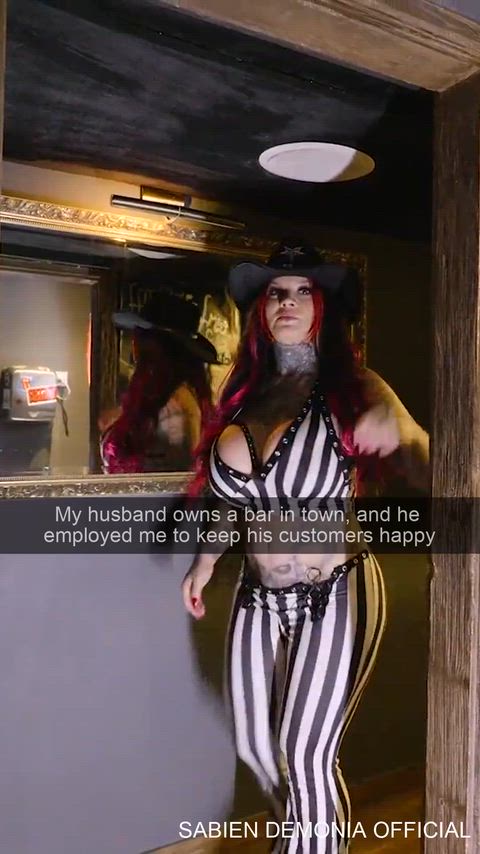 My husband employed me at his bar to keep the customers happy