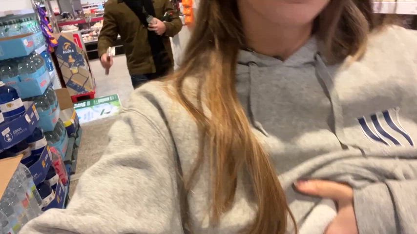 Sneaky in the grocery store