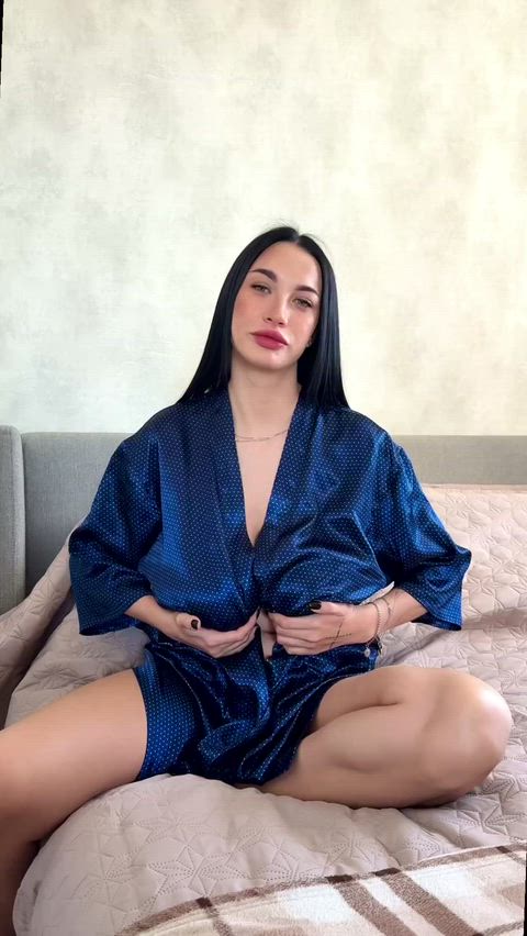 I'll take it off quickly or slowly and romantically, it depends on your actions