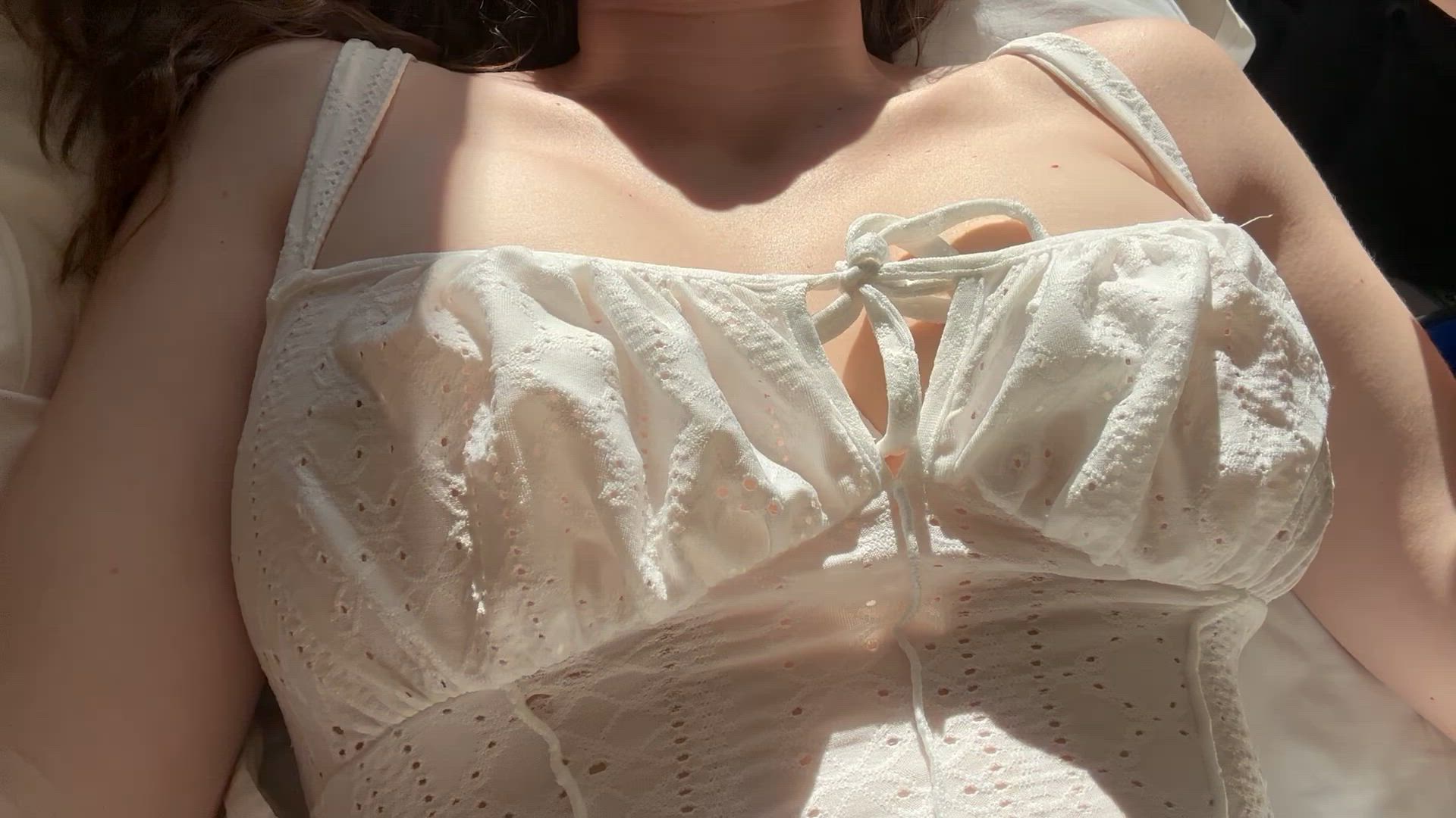 My boobs disappeared in this dress, but I’ll find them for you!