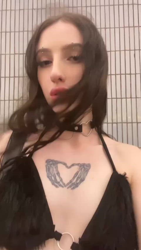 18 Years Old Amateur Cute Lips Model NSFW Natural Tits OnlyFans Public Work Porn GIF by maariii