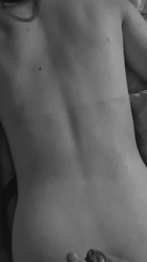 Back painted in greyscale