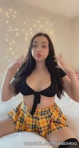 Babe Big Tits Boobs Cute Nipples Piercing Schoolgirl Teen Titty Drop Porn GIF by camsoda