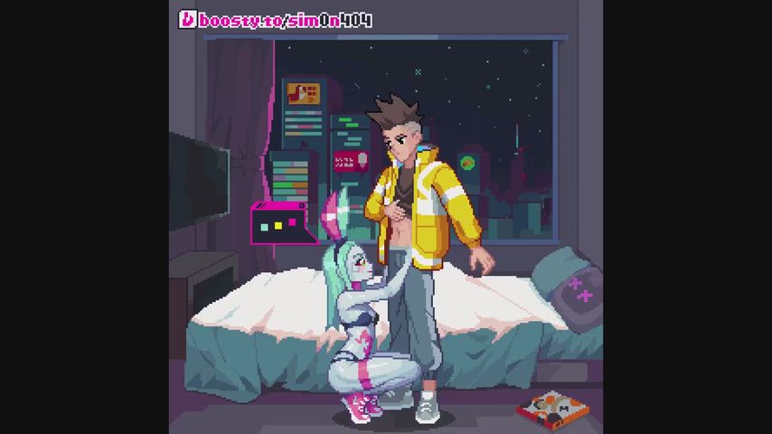 Rebecca wanna check David's weapon (sim0n404)