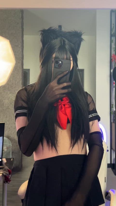 Did you suck that gothic girl's dick while you were out for a walk?