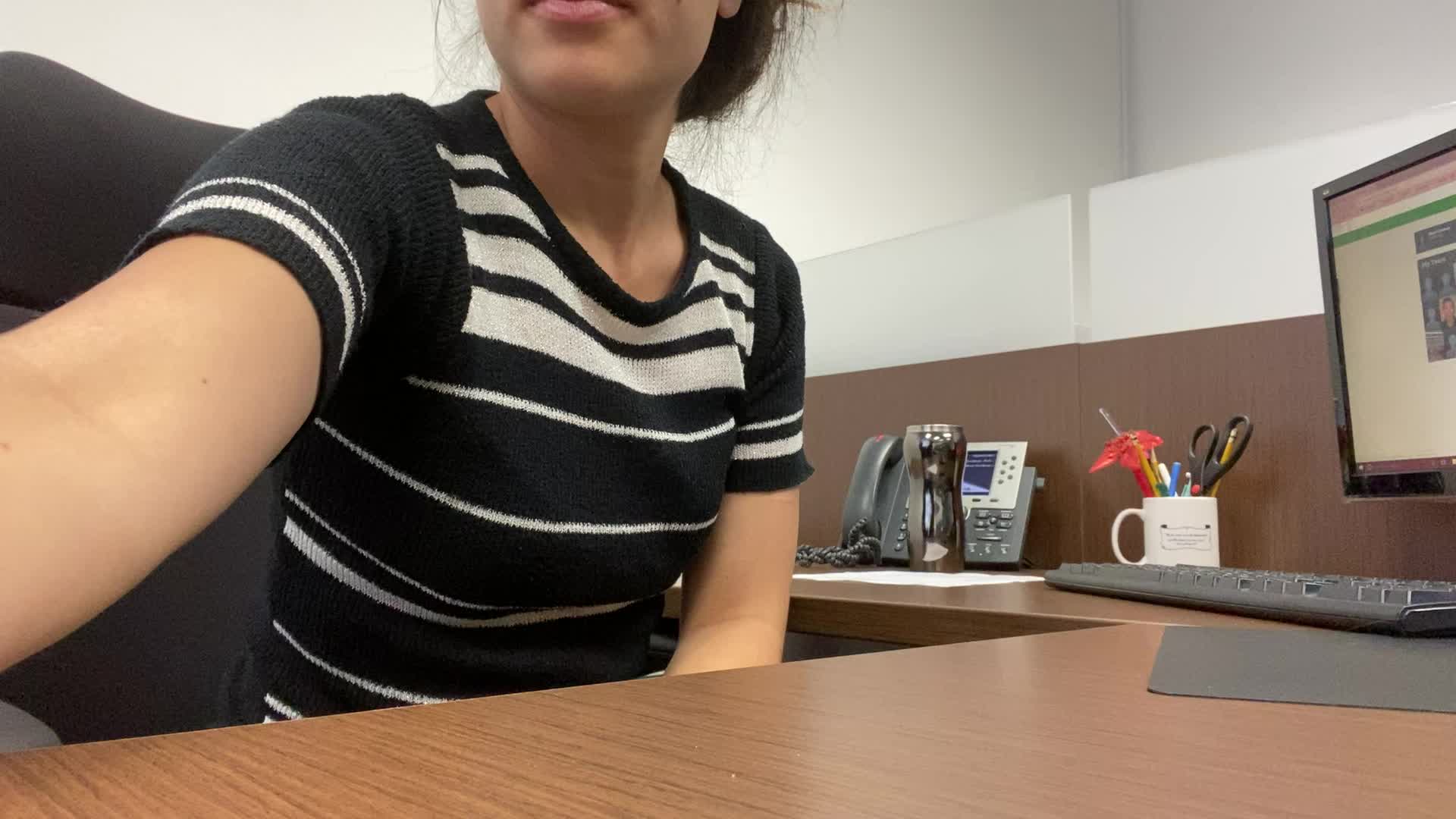 Back in the office and I’m already getting frisky