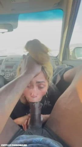 Amateur BBC Big Dick Blowjob Car Deepthroat Ebony Hardcore Public Porn GIF by duromami