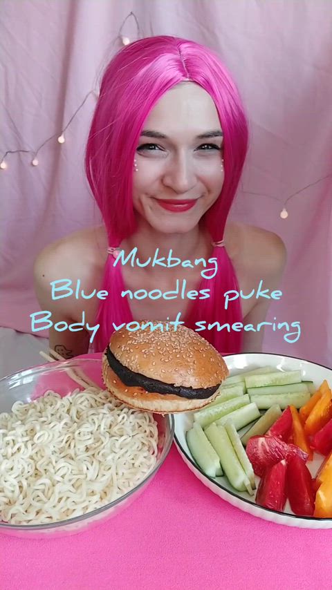 Chunky blue vomit covered me completely
