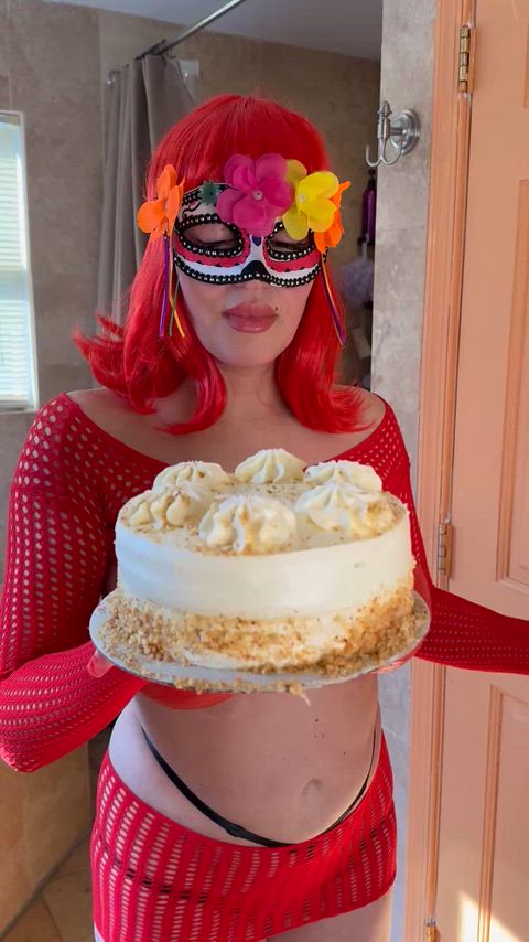 Eating the booty cake