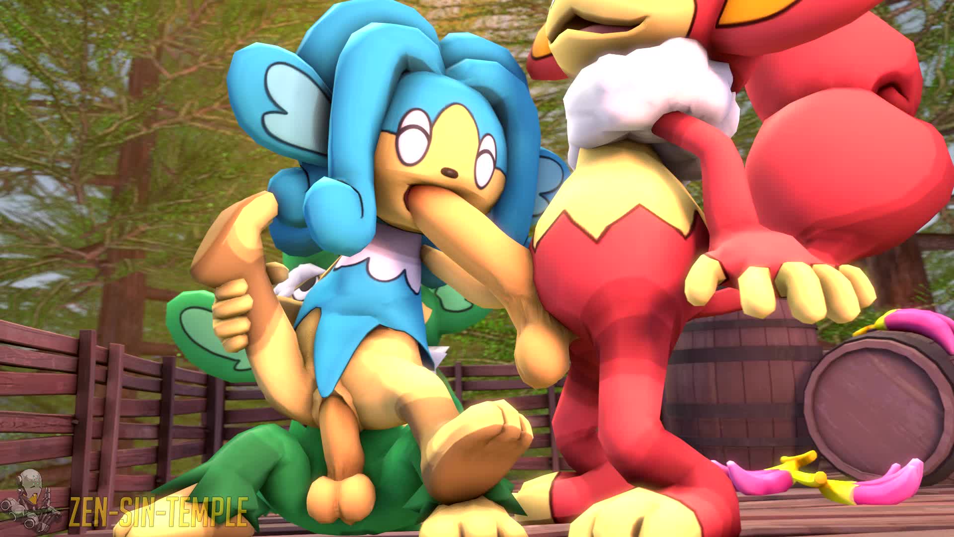 Elemental Monkeys Threesome