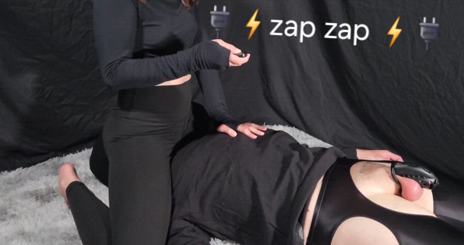 Electric shock chastity 😈 happy loctober losers (no imagefap)