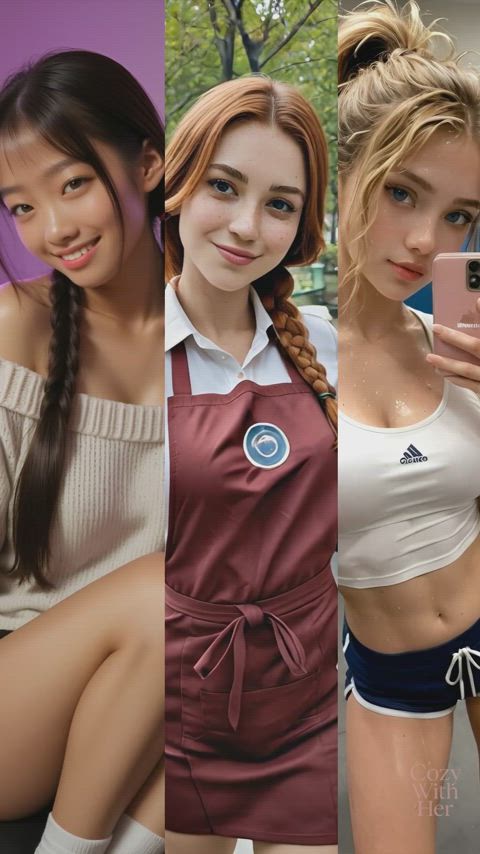 Redhead, Asian, Dirty Blonde (Which one would you do doggy style?)