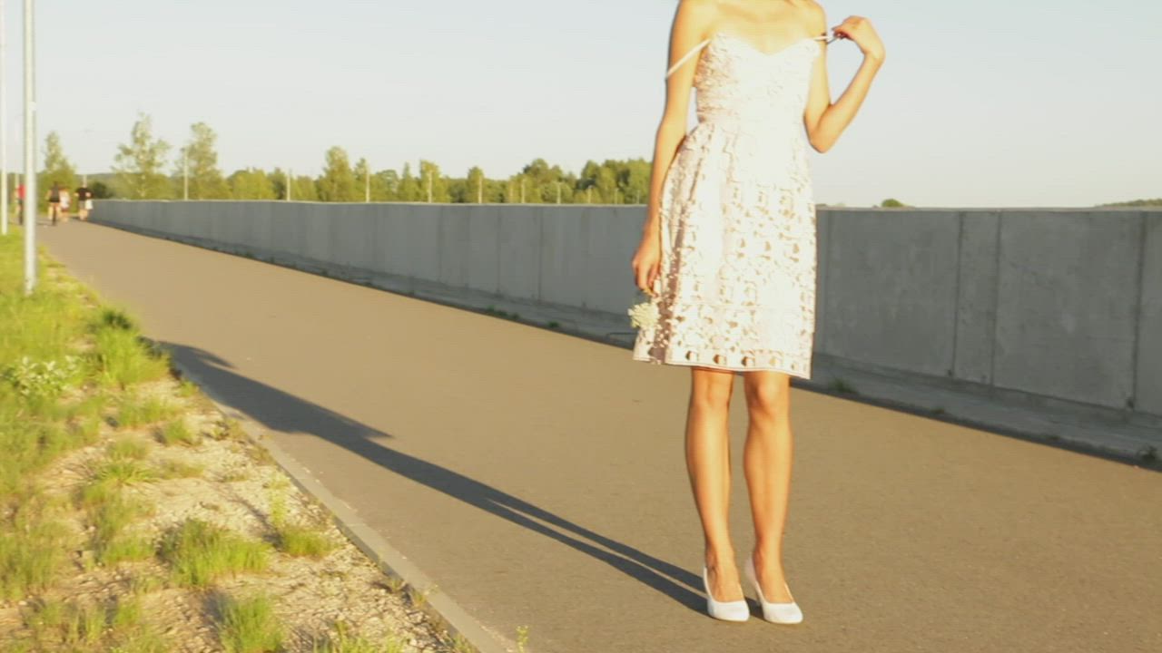 Flashing Tiny Titties In Public Place