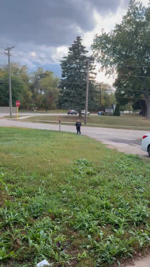 I was dared to do this & you can tell how hesitant I was, we live on a super busy road (f)