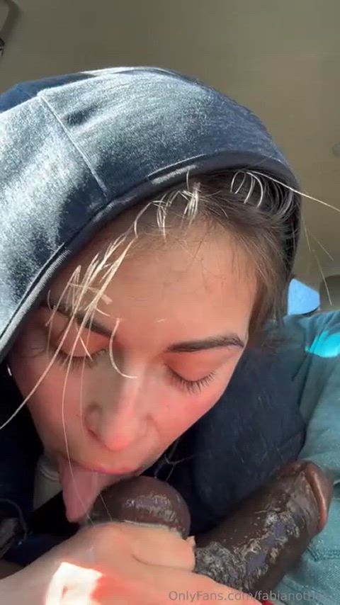 BBC Balls Sucking Blowjob Car Car Sex Face Fuck Gagging Interracial Latina Porn GIF by manemane6