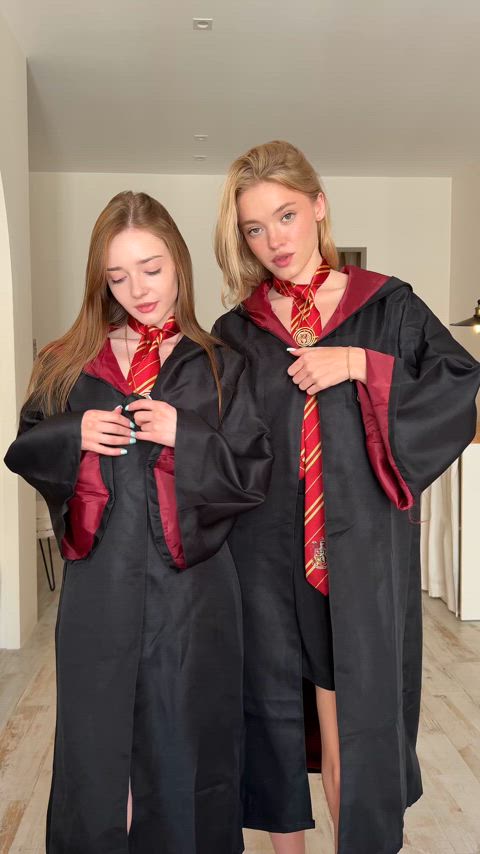 Two Hogwarts schoolgirls
