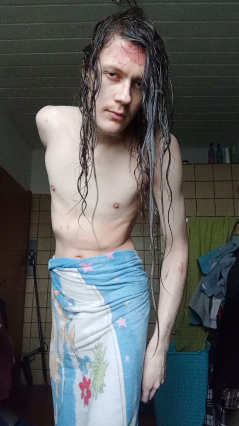 After showering.💦