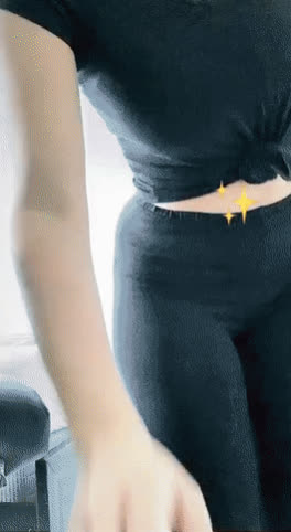 Ass in leggings squatting