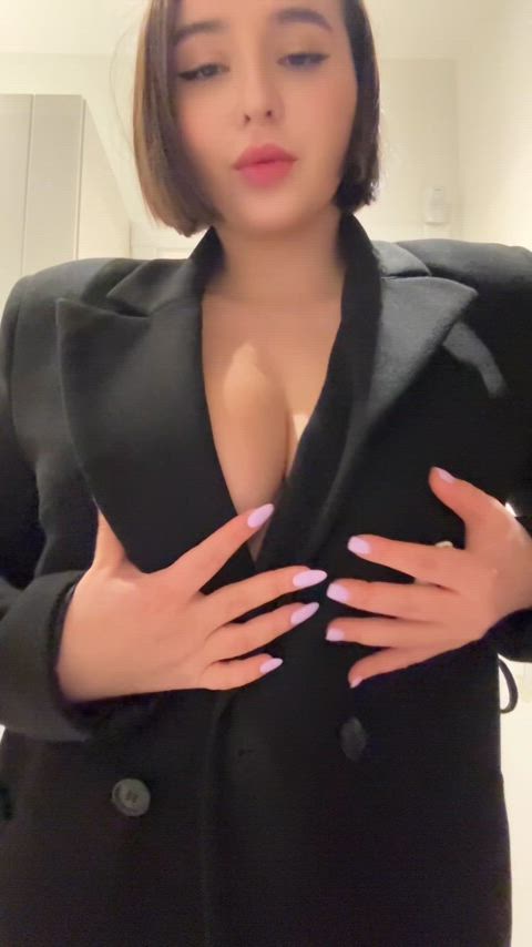 Big Tits Boobs Brunette Cute NSFW Natural Tits OnlyFans Solo Teen Tits Porn GIF by susanna