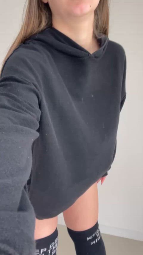 My sweatshirt was hiding those twins from you