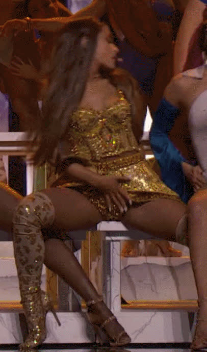 Touching herself