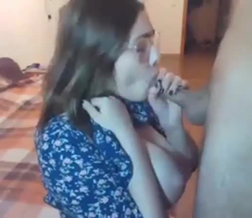 Amateur Cumslut Gets A Big Facial after Blowjob