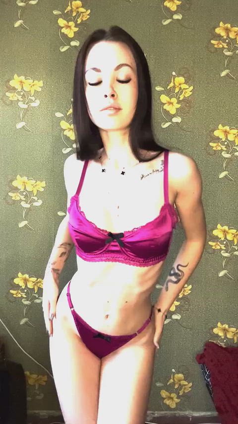 18 Years Old Cute Naked Small Tits Stockings Teasing Teen Porn GIF by badcherry