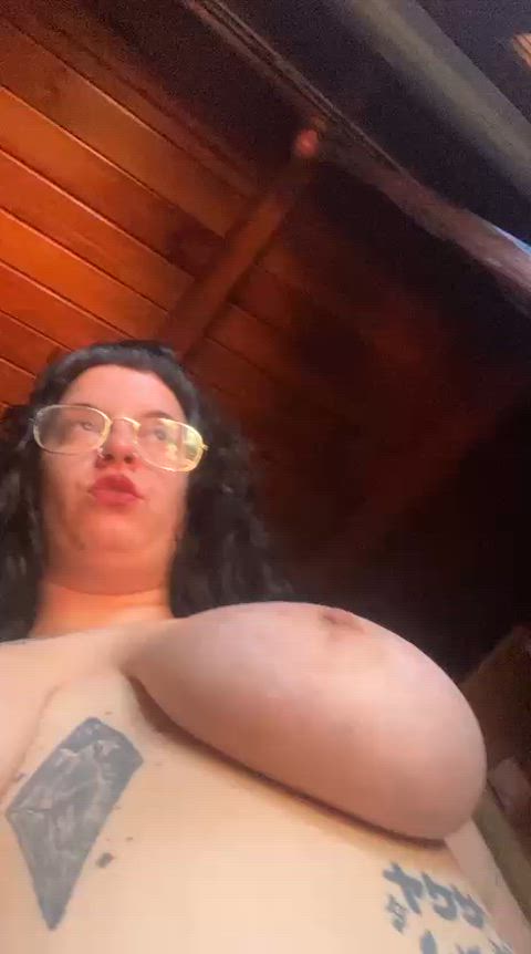 Use your tongue all over my delicious big juicy tits
