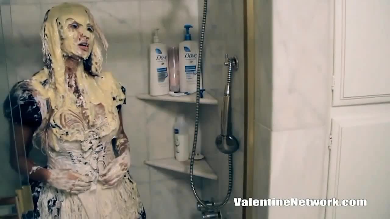 Bitchy maid gets gunged one more time