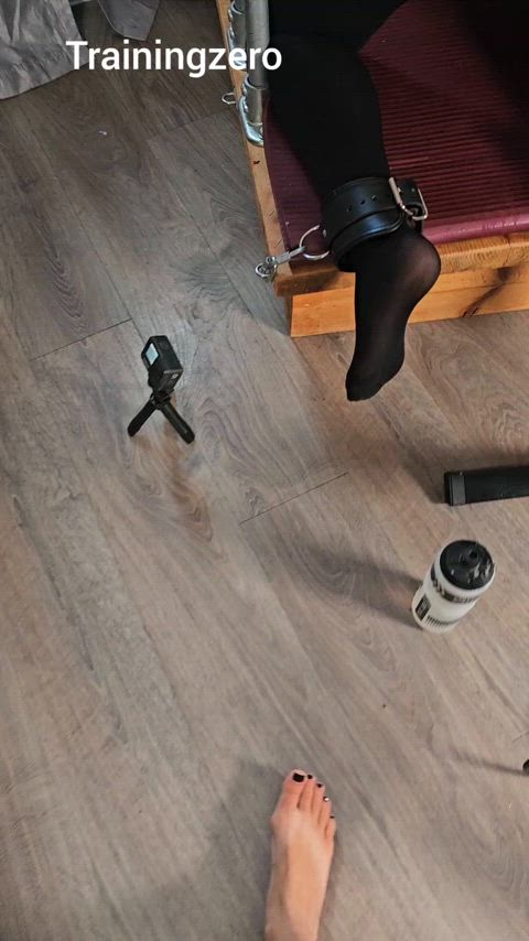 I tied him up to my fucking machine