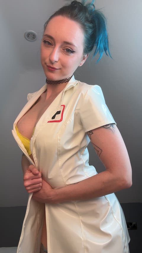 does it bother you I prefer to treat you with this stuffy nurse outfit off