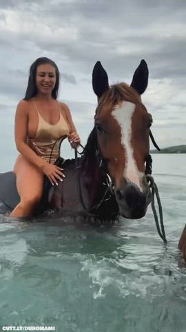 Big Ass Big Tits Bikini Boobs Bouncing Tits Compilation MILF NSFW Public Porn GIF by duromami