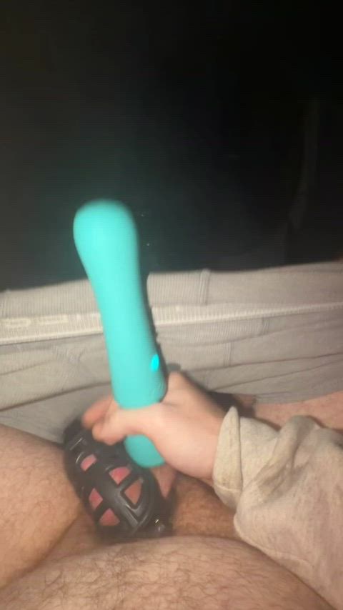 My toy cums like a girl after being edged