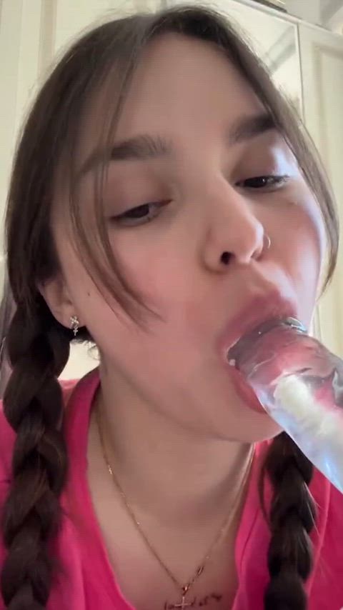 Blowjob Brunette Dildo NSFW OnlyFans Solo Teen Porn GIF by sofamur