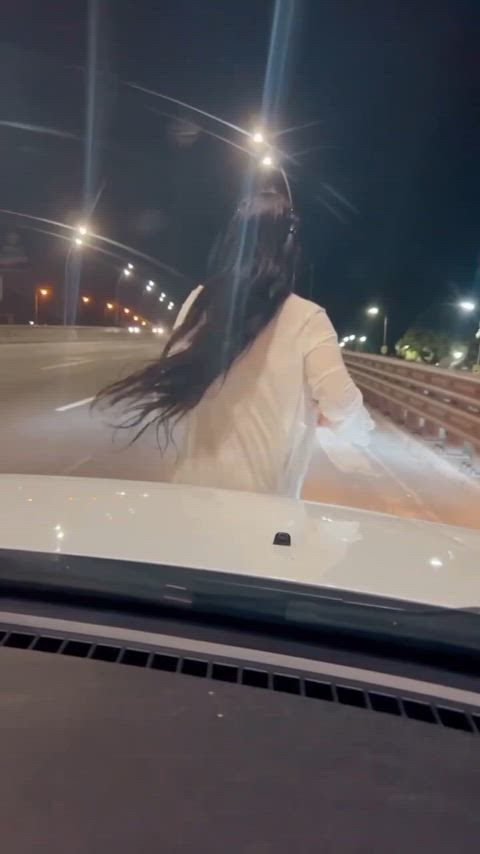 I want you to look at me on the road