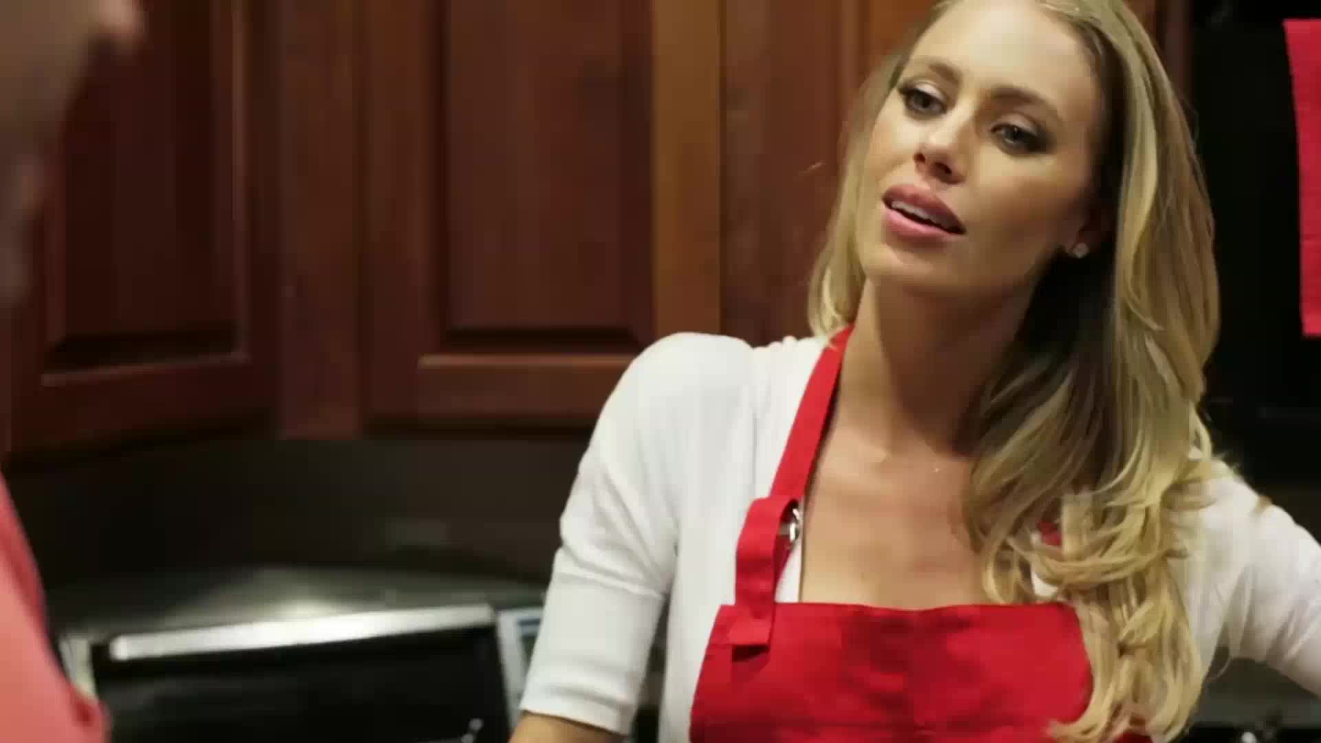 Big Tits Blondie Gets Rewarded In Her Apron