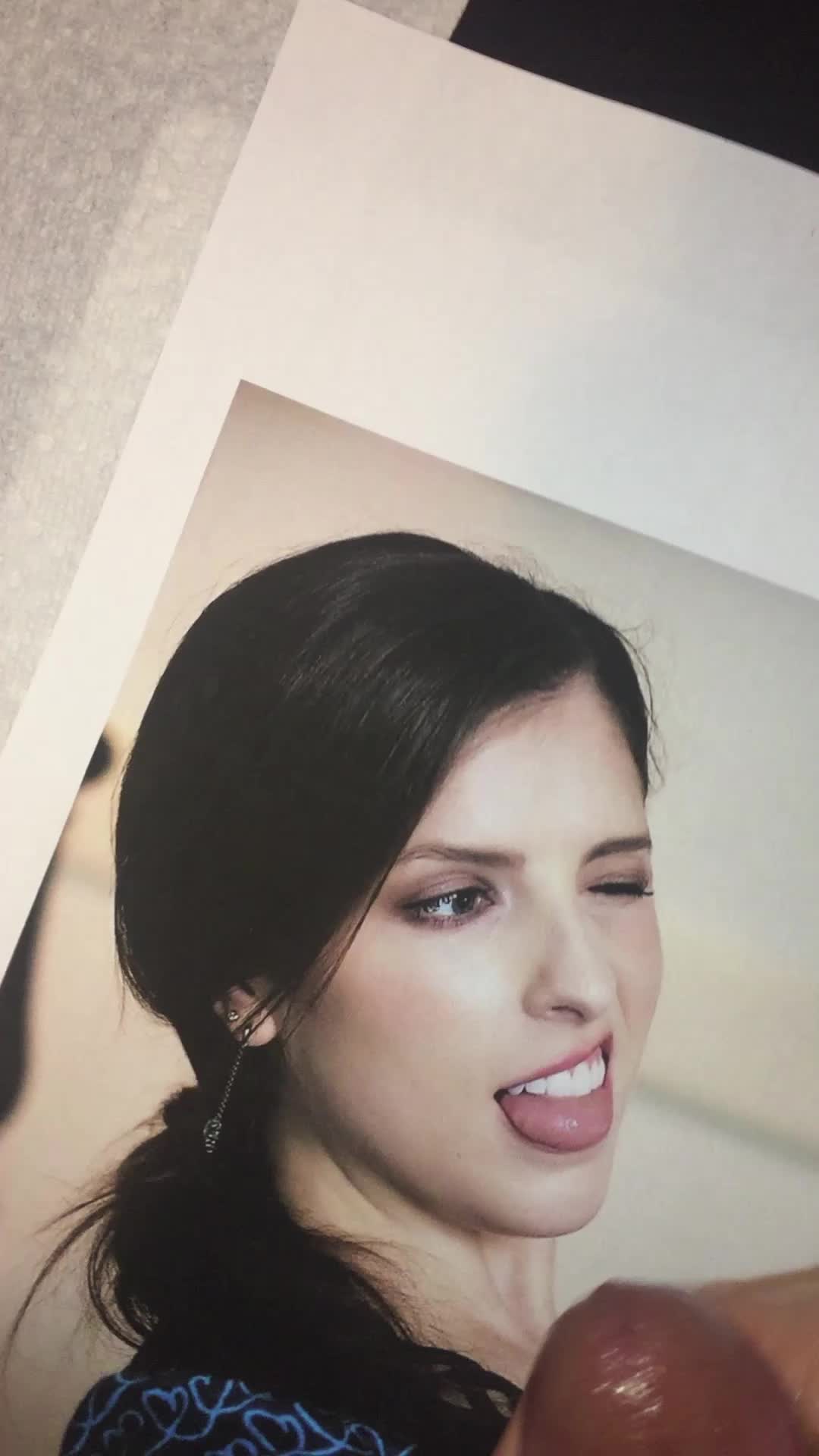 Fertilizing Anna Kendrick's pretty face with my seed