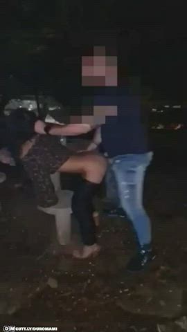 Cheating Cuckold Hair Pulling Hotwife Outdoor Public Rough Standing Doggy Stranger Porn GIF by duromami