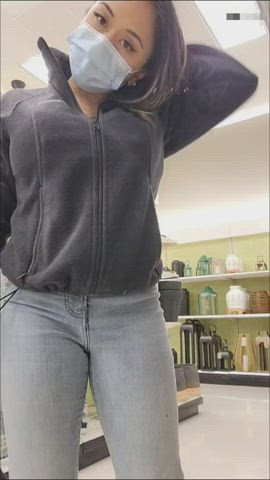 Asian Big Tits Boobs Brunette Caught Exhibitionism Exhibitionist Public Tits Voyeur Porn GIF by populardick