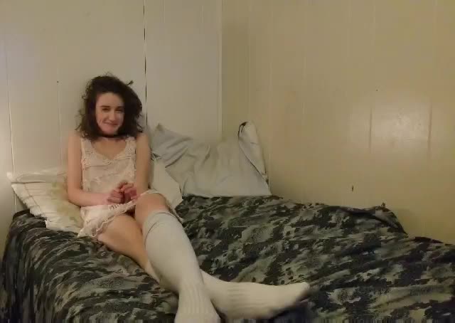 this was the irst time i had ever done something so naughty on camera before! i look so nervous before i start to touch myself :b