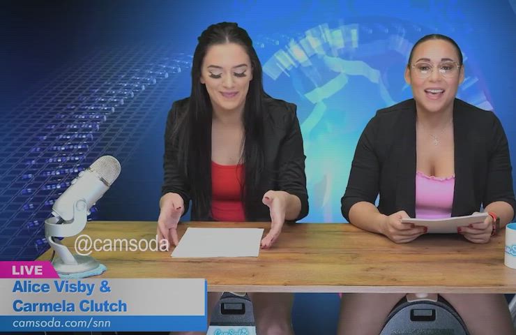 Breaking news: wet pussies and loud moans on live TV