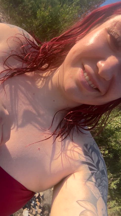 God i wish it was summer I love taking cock outside