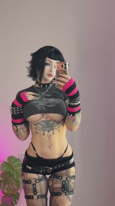 Goth NSFW Tattoo Porn GIF by leahmeowmeow