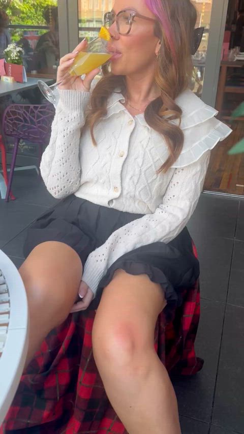 Just a little taste… one sip, one slip — you never know what you’ll see 😈🍹