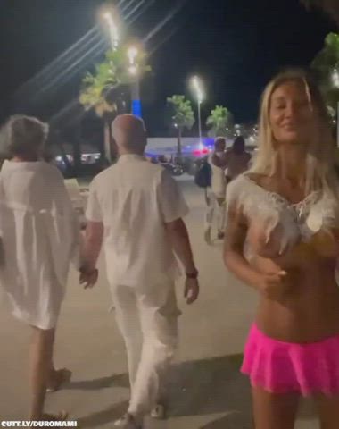 Amateur Big Tits Boobs Exhibitionism Exhibitionist Flashing Nipple Piercing Public Russian Porn GIF by duromami