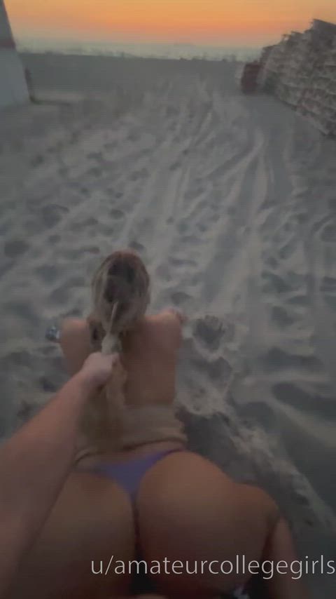 She loves doggystyle on the beach